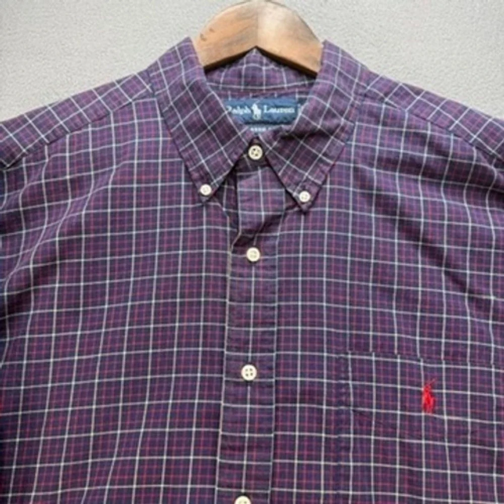 Polo‎ Ralph Lauren Button Down Shirt Plaid Classic Fit XL Long Sleeve Pony Logo